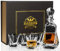 KANARS 5-Teiliges Whisky Gläsern und Karaffe Set, 650 ml Whisky Dekanter mit 4x 210 ml Gläser, Bleifrei Kristallgläser, Schöne Geschenk Box, Hochwertig