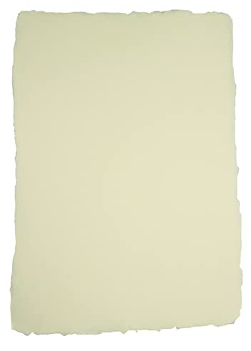 Netuno 5 fogli carta fatta a mano ecru formato A4 ca. 20,5 x 29 cm carta naturale artigianale decorativa florale con petali di fiori Vintage per inviti partecipazioni biglietti cartoline