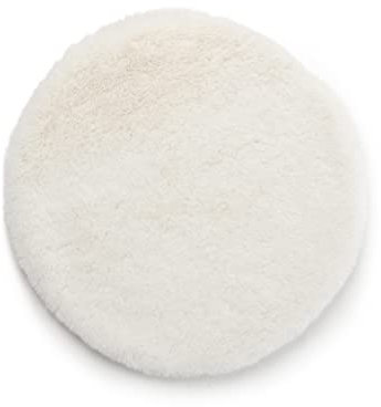 Gözze - Gözze Cojín de pelo sintético, Cojín para silla, Pelo sintético, Poliéster, Ø 38 cm - Blanco