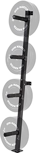 GYM MASTER Wall Mounted Olympic 2 inch Bumper Weight Plate Storage Rack Holder