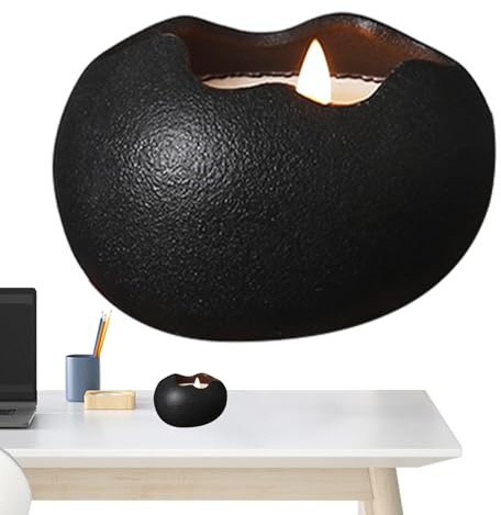 Candeladores de luz de té, pequeños candelabros votivos - Candelador de huevo de Pascua | Candelera de cerámica en forma de huevo para decoraciones de mesa de cumpleaños centros para fiestas en casa y