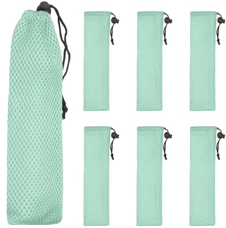 QUARKZMAN 6 Pezzi Custodia Porta Posate In Tasca, Custodia Portatile Per Posate Astuccio Per Bacchette Borsa Per Utensili Per Casa Viaggio All'aperto Conservazione Forchetta Cucchiaio