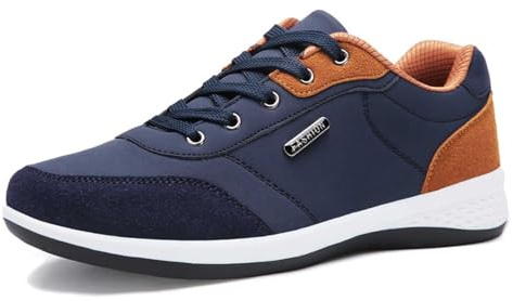 Zapatillas Deportivas Casuales Hombre Cuero Cordones Exteriores Sneakers Elegantes