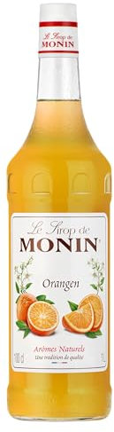 Monin Sirup Orange (1 x 1,0l) - für Cocktails - Desserts – Fruchtiger Zitruskick aus Hochwertigen Zutaten - Vielseitig in der Anwendung