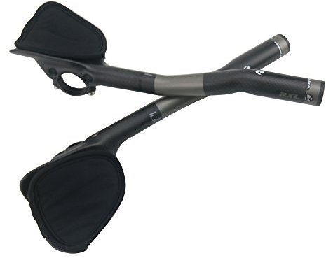 rxl SL Aero Bars, TT Bike Armlehne Lenker Carbon Faser AeroBar Triathlon 340 mm, grau