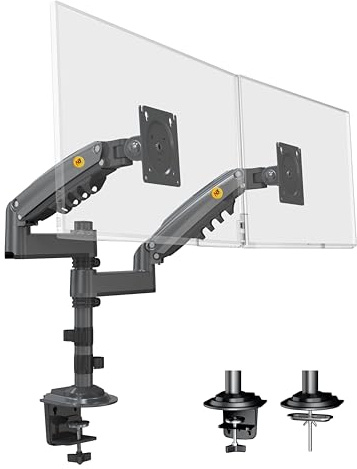 NB North Bayou Dual Monitor Halterung für 17-34 Zoll Computer Bildschirme - Monitorarm Max. Belastung 9 kg VESA 75/100 mm H180