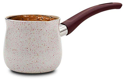 NAVA Schmelztiegel | 430 ML | Türkische Kaffeekanne mit Granitbeschichtung für die Zubereitung von türkischem Kaffee