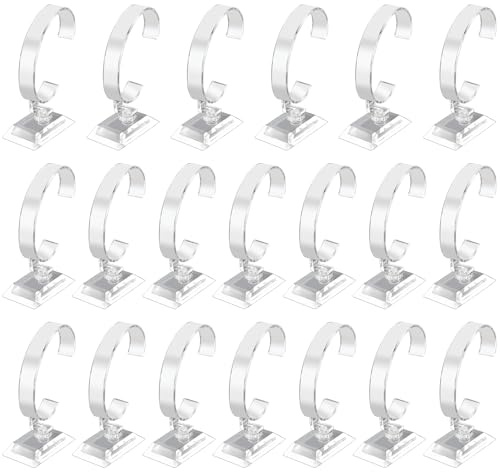 Enenes 20 Pcs Watch Display Stand Holder Clear Plastic Watch Display Stand Rack Round Transparent Bracelet Stand Holder for Wrist Watches and Bracelets Home Store Display Rack Organizer