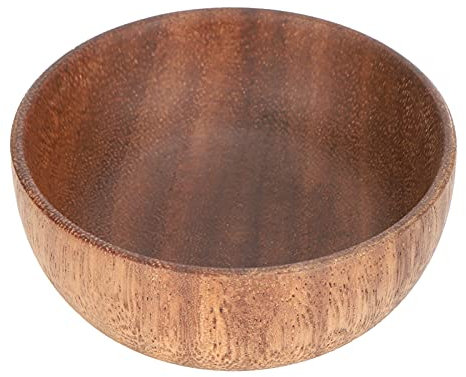 LIZEALUCKY Assiettes en Bois sculptées à la Main de qualité Alimentaire Petit Bol en Bois Bol de Vaisselle de trempage Japonais pour Riz Soupe Trempette café thé