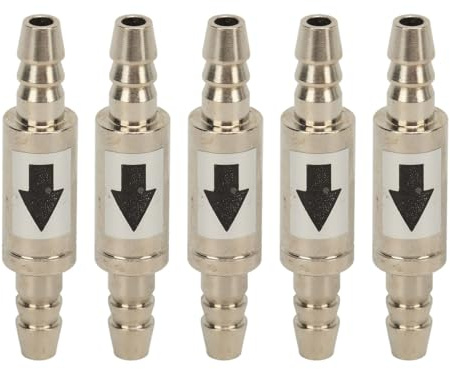 5Pcs 1 Way Check Valve Stainless Steel CO2 Check Valve for Fish Aquarium Zone Generators