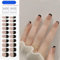 MrCuvaryas 20PCS UV Gel Nagelfolie, Nagelsticker - Fingernägel zum aufkleben - Schwarze French Nagelaufkleber für Hände, Nagelfolie Härtend mit Nagelfeile ＆ Stick für Nageldekoration (Black French)