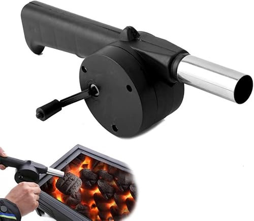 ARBUTUS Ventilador de barbacoa manual, Soplador de barbacoa Portátil,Soplador de Aire para Barbacoa.