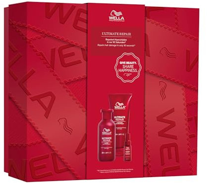 Wella Ultimate Repair Geschenkset – Haarpflege von Wella Professionals – Shampoo + Conditioner + Leave In Haarpflege Miracle Hair Rescue (250 + 200 + 30 ml)