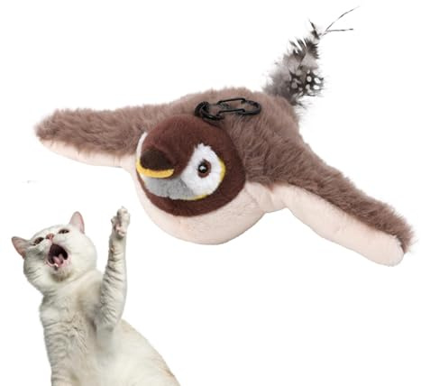 Genérico para Gato Pájaro Que Aletea y Gorjea, Interactivo y Recargable USB