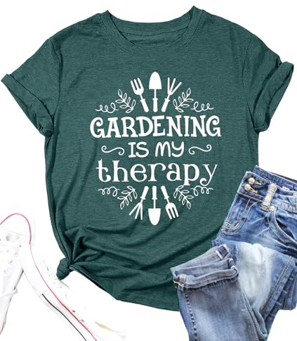 SUWATOIN Womens Garden Shirts Plant Lover T Shirt Gardening Graphic Tee Gardener Gift Tops Green
