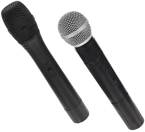 INOOMP Lot de 2 Microphones Factices pour Garçon et Filles Jouets de Simulation Accessoires de Fête Microphone en Plastique Présents de Jeu