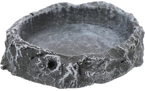 DOITOOL Ciotola per Alimentazione Rettili in Resina Resistente Vaschetta Acqua e Cibo per Terrario Design Antiscivolo e Anti-Fuga per Lucertole Tartarughe e Gechi Facile da Pulire e