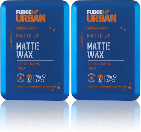 Fudge Urban Matte Wax, Firm Hold All Day Styling, Non-Sticky and Invisible Texture, Hair Wax for Men, 70 g (Pack of 2)