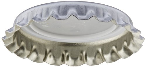 144 Oxygen Absorbing Beer Bottle Caps, 26mm US Standard Size Pry Off Silver Crown Caps for Homebrew, PVC Free Caps for Beer Bottles