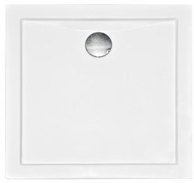 VBChome Duschwanne Quadrat 80x80 cm Flache Acryl-Duschtasse Weiß mit Glatter Oberfläche Niedrige, Moderne Duschtasse mit Großem Ablauf Ø90 mm Pflegeleicht, Robust und Ideal für Jedes Badezimmer
