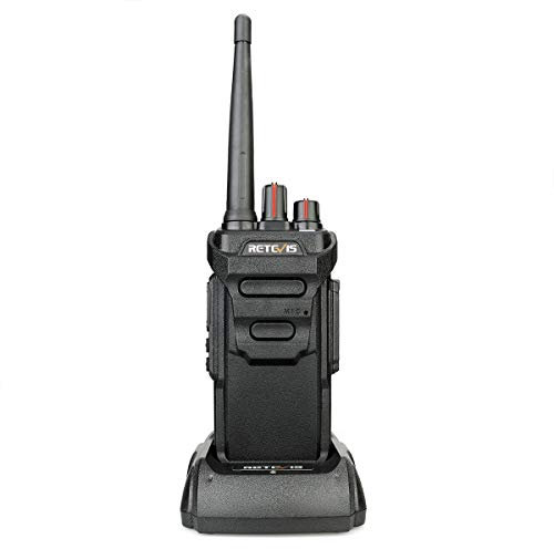 Retevis RT648 IP67 Wasserdichtes Walkie-Talkie, PMR446 Große Reichweite Funkgerät, VOX, USB-Ladestation, Professionelles Radio zum Skifahren, Bootfahren (Schwarz, 1 Stück)