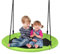 DREAMADE Nestschaukel Garten Schaukel höheverstellbar für In- und Outdoor, Tellerschaukel Rundschaukel Hängeschaukel für Kinder & Erwachsene, φ100 cm, max.150 kg belastbar (Grün)