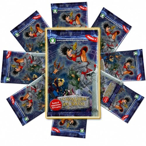 Saint Seiya I Cavalieri dello Zodiaco Gioco di Carte Collezionabili La Guerra Galattica TCG 10 Buste, 11 Carte a Busta, Totale 110 Carte Italiano - Serie 1 - Collezione - Idea Regalo Fan