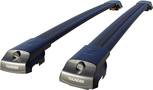 THUNDER CARRIER TRX1 Roof Rack for CUPRA FORMENTOR SUV 2020-ONWARD | Aluminium Roof Rack Cross Bars Lockable - Fit Raised Side Rails Roof Rails Cross Bar, Rail Carrier | Pair (Black)