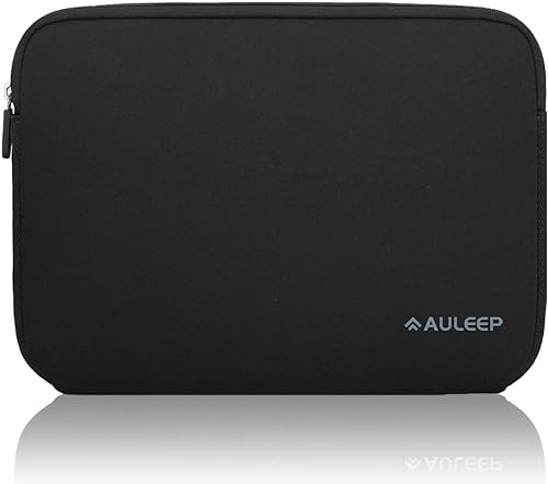AULEEP 15-15.6 Inch Laptop Sleeves Carrying Cases Lightweight, Black | Neoprene Thick Water-Resistant Notebooks Computers Pocket Tablets Compatible Covers for Acer/Asus/Dell/Lenovo/HP and More
