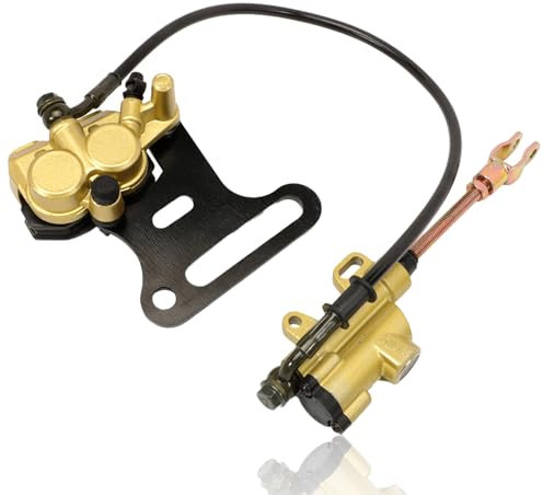 Anlseiod Pinza Freno Pastiglie Freno Kit Freno Idraulico Sistema Posteriore con Pastiglie Compatibile con Pit Dirt Bike 50cc 70cc 90cc 110cc 125cc 140cc 150cc 12mm