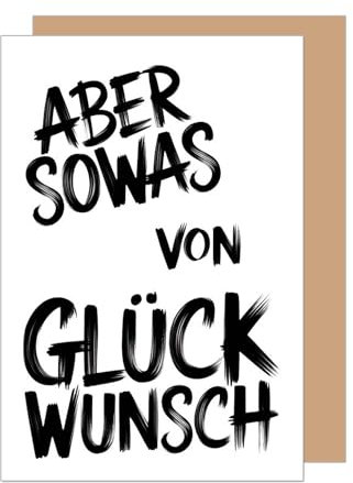 Edition Seidel Premium Geburtstagskarte mit Umschlag. Glückwunschkarte Grußkarte Karte mit lustigem Spruch Geburtstag Happy Birthday Mann Frau (G3615 SW024)
