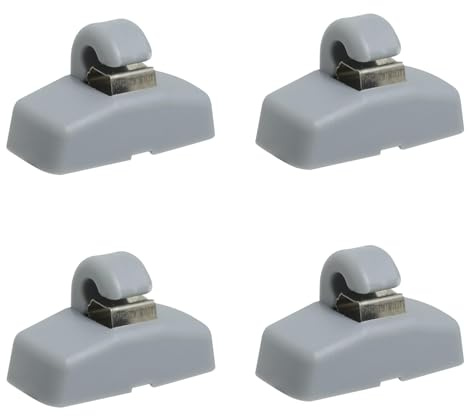 JINJUMEI 4PCS Soporte para parasol, clips interiores para compatible con VW Caddy Golf Mk4 Sharan Passat Polo Amarok Transporter T5 Touran Seat Ibiza Leon Skoda Fabia Octavia Superb 3B0857561B
