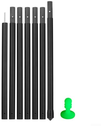 Carbon Fiber Adjustable Tarp Poles Camping Support Rod Telescoping Tent Poles Multi-Section Portable Lightweight Shelter Awning Support Stakes for Outdoor Camping Hiking Backpacking (2.9meters)