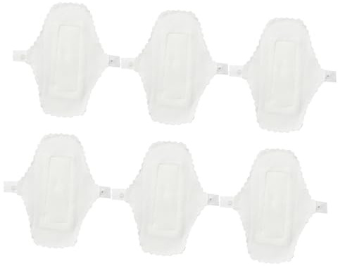 TEHAUX 6 Unidades Toallas Sanitarias Lavables Reutilizables Botón, Impermeables y Suaves para Mujeres en Menstruación o Viaje