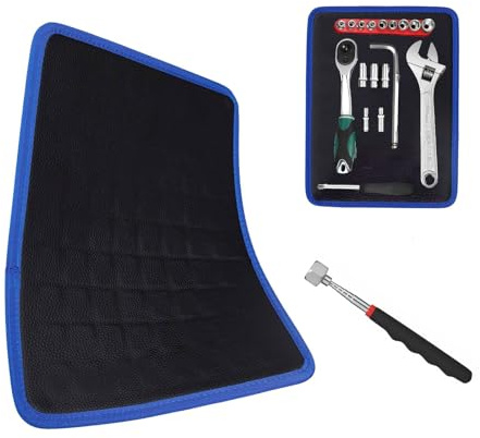 40LB Magnetic Tool Mat Pad Set with Telescoping Pickup Tool, Non-Slip Spanner Rack & Screwdriver Holder, Organizer for Garage Workshop Auto Repair Mechanics DIY