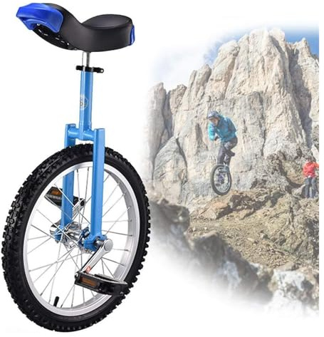 Enhjuling, 18-tums enhjulingar for vuxna, halkfria hjul, mountainbike-däck, självbalanserande motionscykel(Blu)