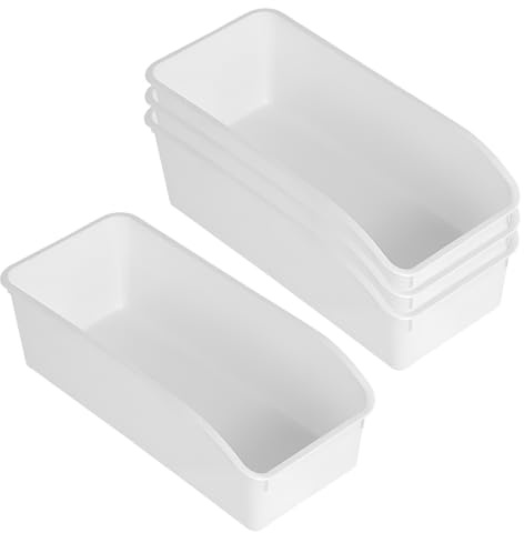 GmeDhc 4 cajas de almacenamiento de plástico, cajas organizadoras para cocina, baño, armario de cocina, cosméticos, habitación de los niños, oficina, armario