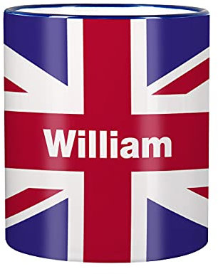 Herz & Heim® Tasse mit Wunschnamen und Flagge - Großbritannien -