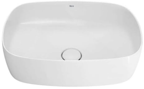 Roca,INSPIRA,SOFT - Lavabo de FINECERAMIC® de sobre encimera,Blanco,500mm x 370mm x 140mm,A327500000