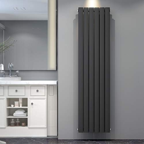 ELEGANT Radiador plano de diseño, 1800 x 465 mm, Antrazit - Radiador de baño doble capa vertical