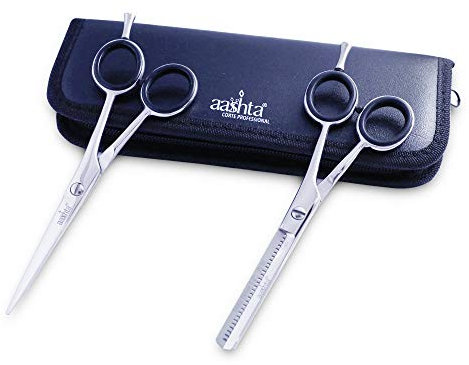 Professionelles Haarschere, aus Edelstahl, Set mit Haarschere, Haarschere, mit Etui, Foltire