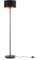 B.K.Licht - Stehlampe Vintage mit Fußtaster, Lampenschirm aus Stoff, E27 Fassung, max. 40 Watt, Leselampe, Deko Wohnzimmer, Lampe, Deckenfluter, Standleuchte, Industrial, 30x141,5 cm, Schwarz-Gold