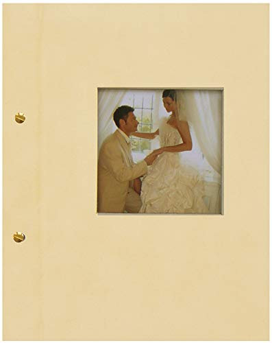 Stammbuch Holly, Creme, Velours, Bildeinschub für Hochzeitsbild, Format A5+