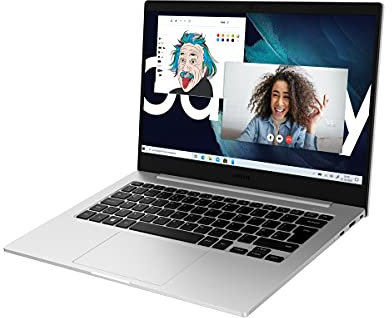 Samsung Galaxy Book Go LTE 35,49 cm (13,97 Zoll) Notebook (Snapdragon 7c Gen, 4 GB RAM, 128 GB SSD, Windows 11) Mystic Silver