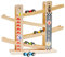 NUKied Kugelbahn Holz,Premium Holzspielzeug mit 4 Autos,Autorennbahn Holz Spielzeug für Jungen Geschenke Geburtstagsgeschenke,Rennbahn Lernspielzeug Geschenk für Kinder über 18 Monate
