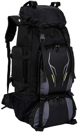 ded Mochila de Senderismo para Viajes Montañismo Escalada Camping Trekking 70L Hombres Mujeres macuto Impermeable Negro