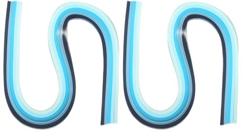 PATIKIL 240pcs Tiras de Papel Quilling, 54cmx5mm(L*A)Papel de Origami Tiras de Papel para Quilling Arcoíris Tiras Coloreadas de Papel de Arte para Manualidad, Azul Degradado