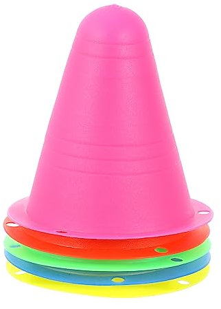 WHAMVOX Pe Trainingskegel Stabile und Auffällige Markierungshütchen Bunte 25 Stück mit Flachem Boden für Roller Skating Training im Freien