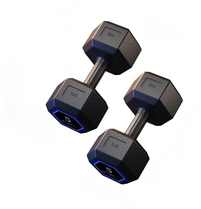MAGIC SELECT Set de 2 Mancuernas 5Kg PVC Y Hierro de Arena