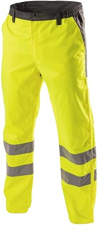 Högert Technik ABENS - Pantaloni da Lavoro Impermeabili da Uomo, Taglia L, Colore Giallo, con Strisce Catarifrangenti, Abbigliamento di Sicurezza Traspirante per edilizia, Industriale, Costruzione